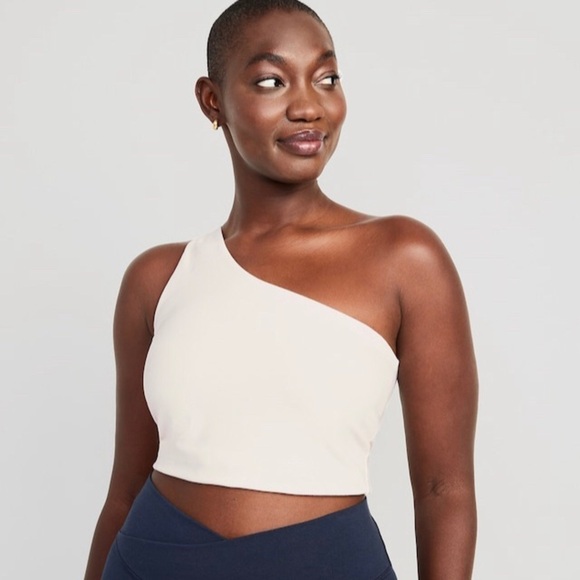 NWT! Sea Salt Light-Support PowerChill One-Shoulder Longline Sports Bra 🤎 - Picture 5 of 9